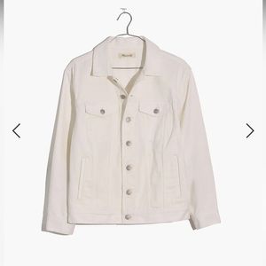 MADEWELL THE OVERSIZED JEAN JACKET. XL TILE WHITE. LIKE NEW, No tarnishes.